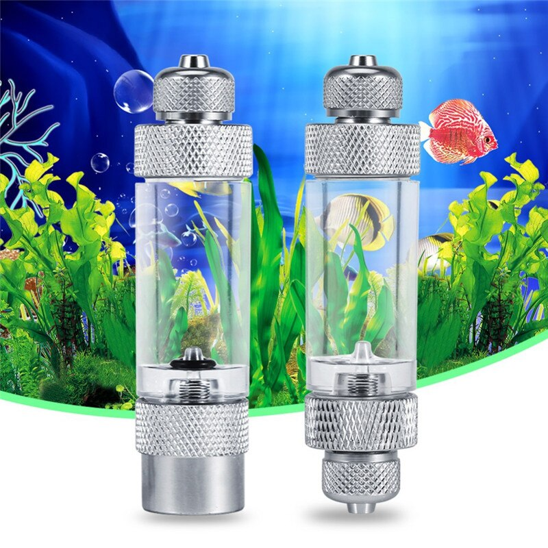 Aquarium DIY CO2 Regulator Counter Aluminum Alloy Single/Double Head CO2 Bubble Non-return Carbon Dioxide Measurement Device
