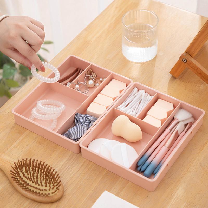 Desk Drawer Organizer Stackable Multi-cell Desktop Storage Bin Tray Multi-Purpose Divider Container For Household Office Home