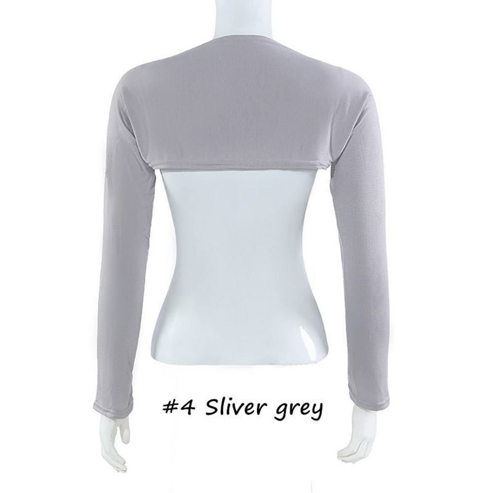 Women Muslim Modal cotton base solid color raglan sleeves One Piece sunscreen and anti-glare hand sleeves