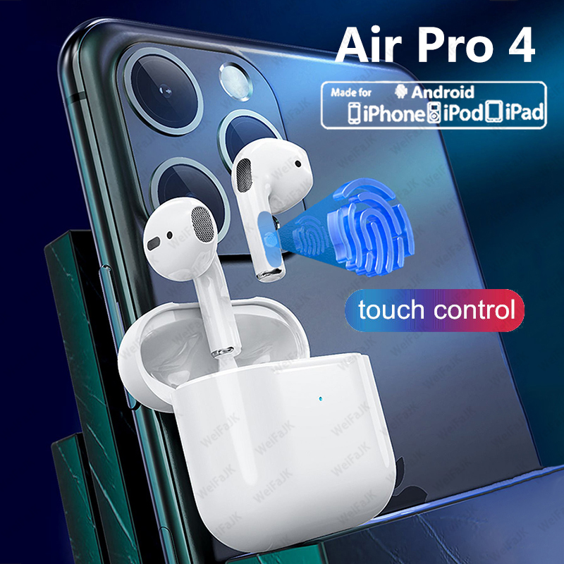 Original headphones Air Pro 4 TWS bluetooth earphones 5.0 earbuds Gaming Headset Noise Reduction For Apple iPhone Xiaomi phone