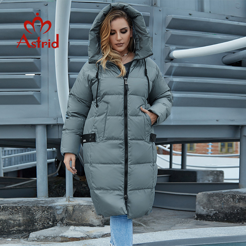 Astrid  Winter arrival down jacket women loose clothing outerwear  with hood Plus Size  style coat AR-7038