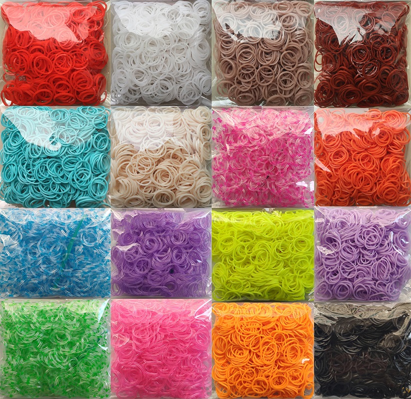  200Pcs Loom Rubber Bands Bracelet For Kids Hair Rubber Loom Bands Make Woven Colorful Necklace DIY Toys  Gift