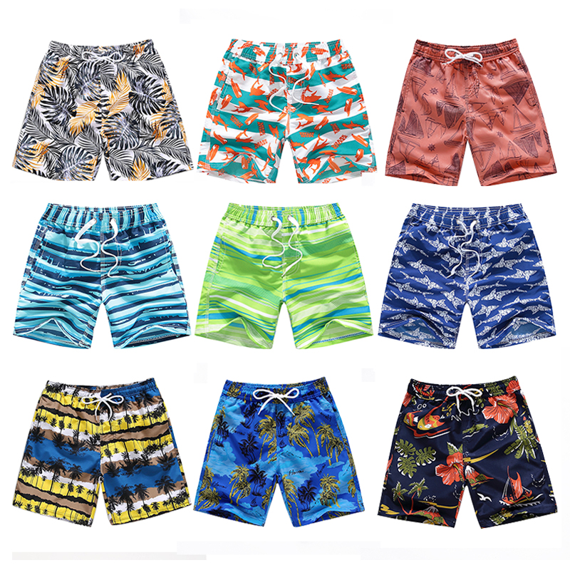 HH  Swimming Pants  Summer Kids Swimwear Casual Beach Shorts Baby Boy Printed  Short Pants Children's Clothing