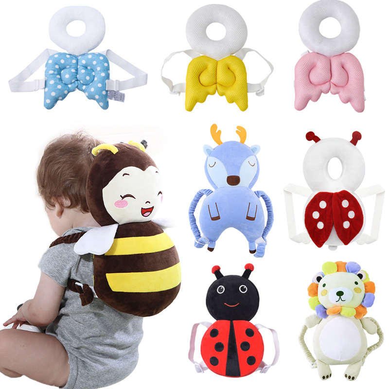  Cute Baby Infant Toddler Newborn Head Back Protector Safety Pad Harness Headgear Cartoon Baby Head Protection Pad