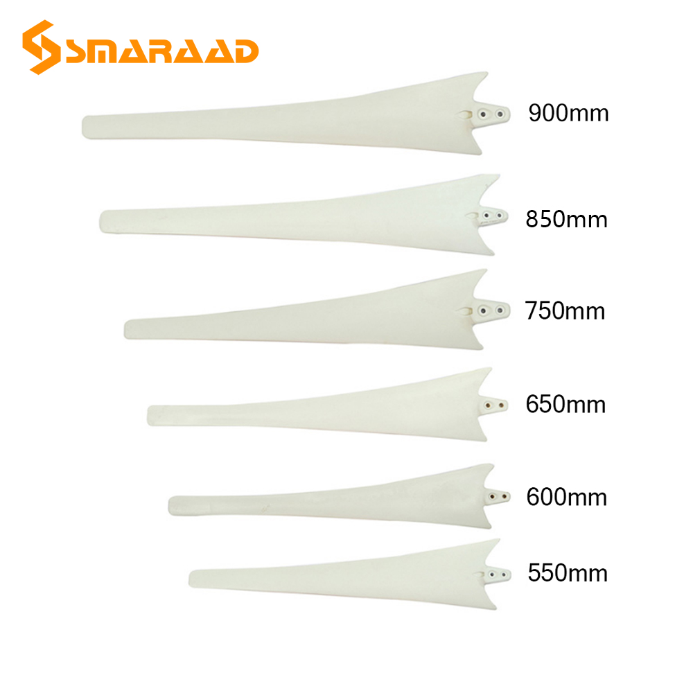 550/600/650/750/850/900mm Black/White Wind Generator Wind Turbines Blades High Strength Nylon Fiber Windmill Accessories