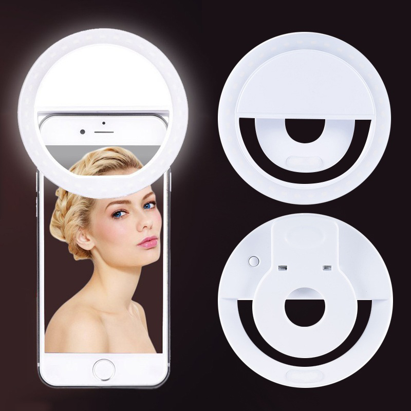 Universal Phone Fill Light USB Charge LED Selfie Ring Light Supplementary Lighting For iphone 12 11 Xiaomi mi 11 Huawei Samsung