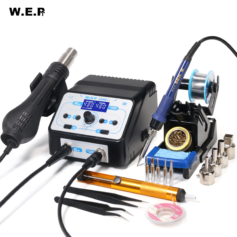 WEP 938BD+-I 750W Air Gun Soldering Station Buy BGA Rework Station Desoldering Station SMD Welding Repair Tools