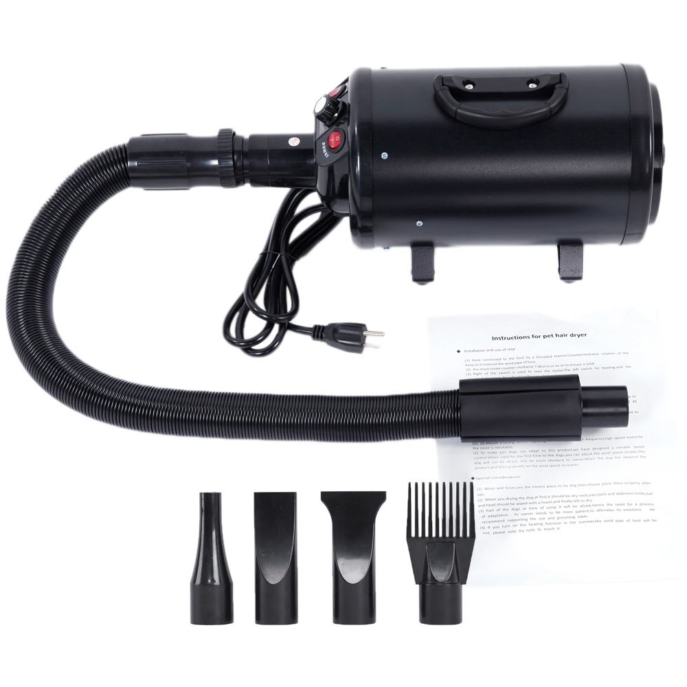 120V 2800W Portable Dog Cat Pet Groomming Blow Hair Dryer Quick Draw Hairdryer US Standard Warm Wind Secad