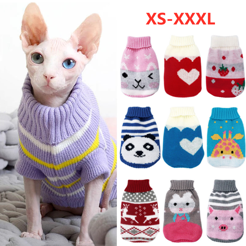  Cat Dog Sweater Pullover Winter Dog Clothes for Small Dogs Chihuahua Yorkies Puppy Jacket Pet Clothing ubranka dla psa