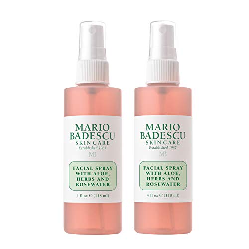 Mario Badescu Facial Spray with Aloe, Herbs and Rose Water for All Skin Types, Face Mist that Hydrates, Rejuvenates & Clarifies