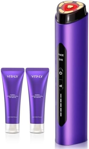 Skin Tightening Face Machine, Facial Massager Light Therapy for Face, 3 in 1 Microcurrent Facial Device Home Use Anti-Aging Device, 5 Level for Facial Firming, Wrinkle, Lifting, Toning, Glow Boost