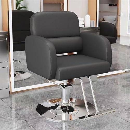 Barber Chairs, 360 Degrees Rolling Swivel Spa Beauty Equipment, Hairdresser Barber Salon Chair, Stylist Chair with Heavy Duty Hydraulic Pump(Black)