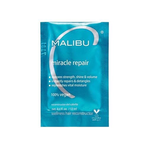 Malibu C Miracle Repair Hair Reconstructor - Nourishing Hair Repair Treatment for Weak, Damaged Strands - Flax Protein & Vitamin B5 for Hair Strength