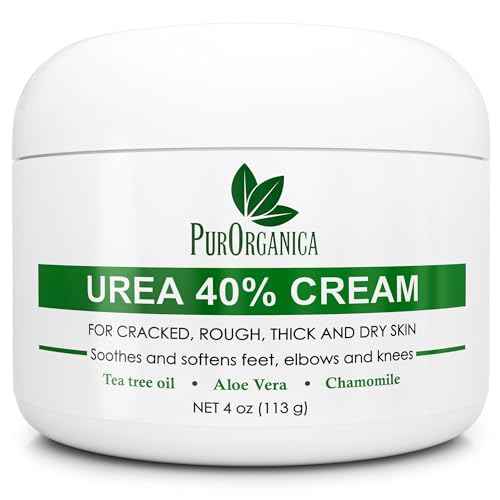 Urea 40% Cream – Made in USA – Foot Cream for Thick, Cracked, Rough, Dead & Dry Skin - Corn, Callus and Dead Skin Remover, Toenail Softener, Moisturizer For Feet, Elbows, Hands and Knees