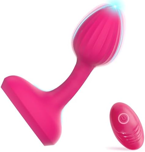 Sex Toys Vibrator Vibrating Butt Plug Anal Vibrator G Spot Clitoral Stimulator Penis Anal Plug Remote Control 10 Vibration Modes Butt Plugs Vaginal Massager Christmas Gifts for Women Couples (Red)