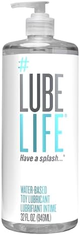 Lube Life Water-Based Toy Lubricant, Toy-Safe lube for Men, Women and Couples, Non-Staining, 32 Fl Oz