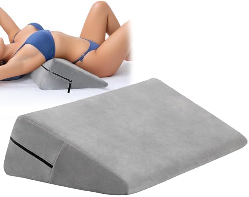 sokoro Sex Pillow Support Deeper Position Cushion Triangle for Couples - Adult Toy Things Furniture for Bedroom, Foam Seat Sofa Chair Bed Wedge Intimate Sexual Wellness Games Men Women Lesbian Female