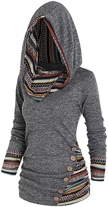 DRESSFO Womens Hoodies Long Sleeve Hooded Shirts Casual Pullover Sweatshirts 2024 Fall Hooded Top