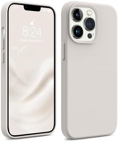 AOTESIER iPhone 13 Pro Phone Case,[Military Shockproof Protection] Liquid Silicone Case with [Soft Anti-Scratch Microfiber Lining] Camera & Screen Protection 6.1 inch Slim Thin Cover（Stone）