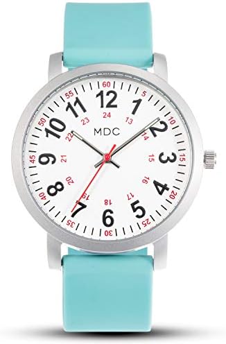 Infantry MDC 5ATM Waterpfoof Nurse Watch for Medical Students,Doctors,Nursing Watches for Women with Second Hand, Military Time, Silicone Band