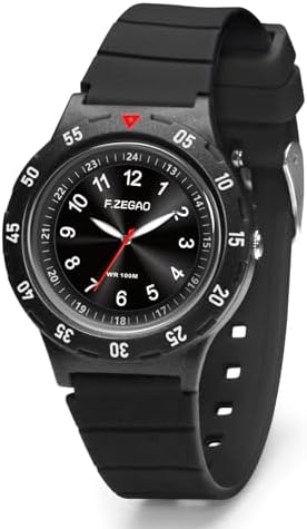 [Upgrade Kids Waterproof Watch for Boys Girls 10ATM, Kids Analog Watch with Second Hand Easy to Read Learning Time