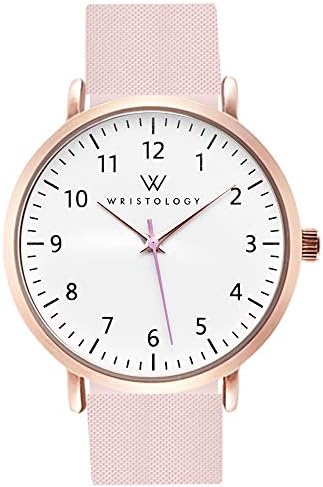 Wristology 19 Options - Maxi Numbers Watch, Silicone Band - Interchangeable Silicone Strap - Easy to Read Analog Face with Second Hand for Women, Men, Nurses, Teachers, Seniors, EMT Olivia