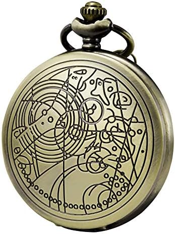 Quartz Pocket Watch Doctor Dr. Who Confession Pattern Fob Watches for Men Women with Chain Box