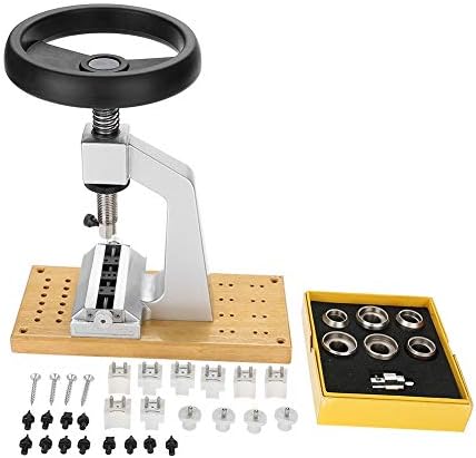 Bench Watch Case Opener,Watch Case Opener, 5700 Bench Wristwatch Back Opener with 6 Dies Accessories Watchmaker Repair For Watch Making and Opening and Closing