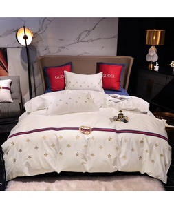Copy gucci home white bedding set