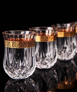 Replica lux versace home golden crystal goblet