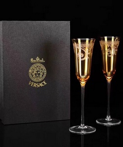 Knock off designer versace home golden crystal goblet