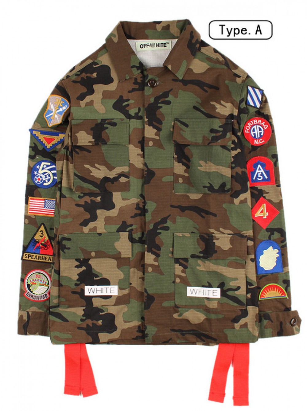 A+ Quality OFF-WHITE Camo patch cargo Camo jacket