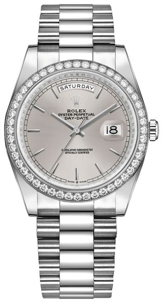 Rolex Day-Date 36 18k White Gold Women’s Luxury Watch 128349RBR