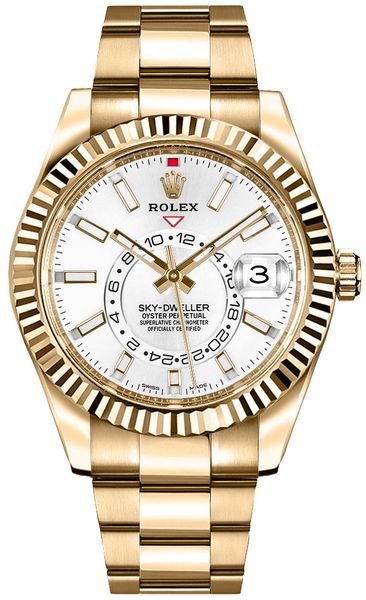 Rolex Sky-Dweller Gold Men’s White Dial Watch 326938